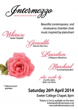 Intermezzo concert poster Easter 2014