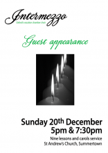 Carols by Candlelight poster Christmas 2015